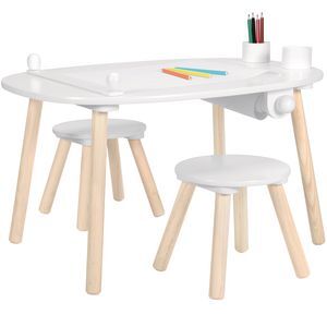Kadink Kids Drawing Table And Stools Officeworks
