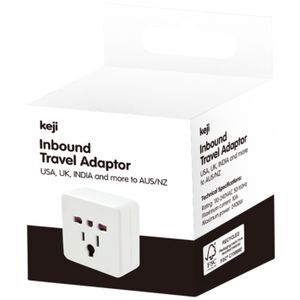 Inbound Travel Adapter Keji Inbound Universal Travel Adaptor | Officeworks