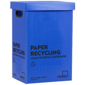 Officeworks Bins Eco Paper Waste Bin 60L Blue | Officeworks