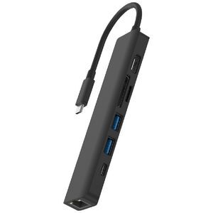 Display Hub Officeworks J.Burrows USB-C to 7-in-1 Multi Port Hub with PD | Officeworks