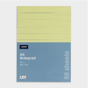 A4 Notepad Officeworks Ruled Notepad Yellow | Officeworks