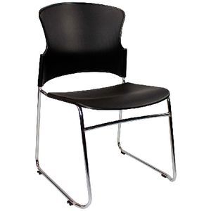 Officeworks Stackable Chairs Steelco Adam Stacking Chair Black | Officeworks