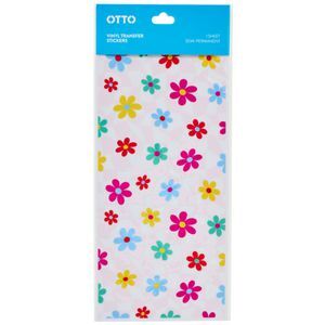 Officeworks Transfer Lettering Otto Vinyl Transfer Sticker Flowers | Officeworks