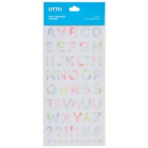 Officeworks Transfer Lettering Otto Vinyl Transfer Sticker Pastel Letters | Officeworks