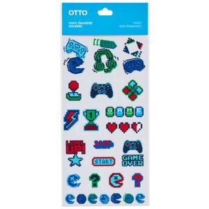 Officeworks Transfer Lettering Otto Vinyl Transfer Sticker Multipack Gamer | Officeworks