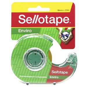 Sellotape Enviro Tape With Dispenser 18mm x 20m | Officeworks