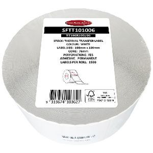 Officeworks Transfer Lettering Stock Form Thermal Transfer Labels 100 x 100mm 1500 Pack | Officeworks
