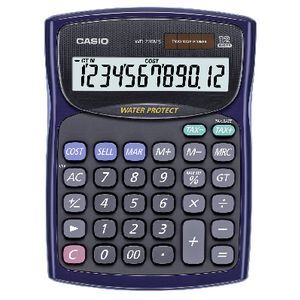 Casio 12 Digit Water-protected Calculator WD-220MS