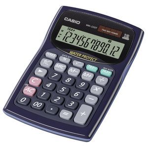 Casio 12 Digit Water-protected Calculator WD-220MS