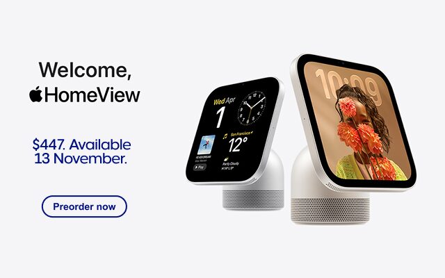 Apple HomeView. Available 13 November. Preorder now.