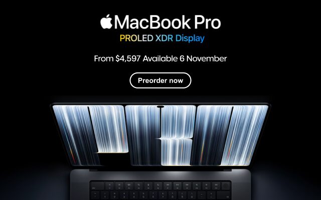 MacBook Pro PROLED XDR Display. From $4,599. Available 6 November. Preorder now. 