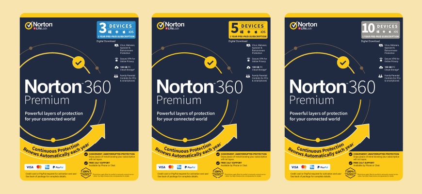 Norton Security Premium for 3 or 5 Devices