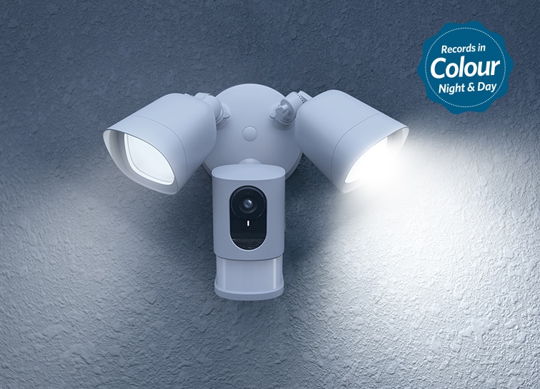 Eufy Smart Floodlight | Enhance your outdoor lighting with security surveillance, real time notifications and full HD colour recording even at night.